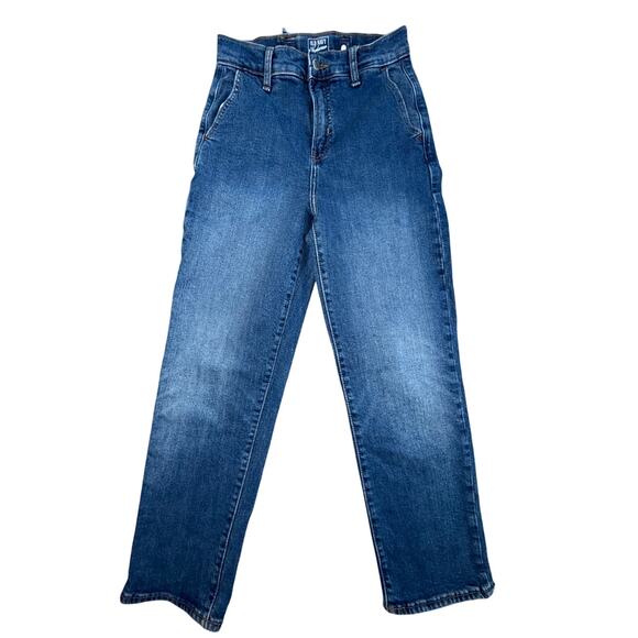 Vintage 90s Inspired Old Navy Workwear Sky-Hi Straight 2 Petite Carpenter Jeans - Picture 1 of 9